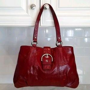 Coach Soho Patent Leather Buckle Carry All Tote